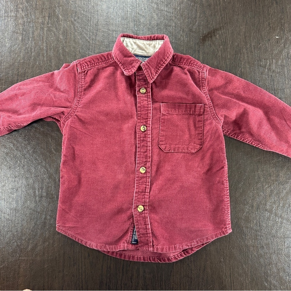 OshKosh B'gosh Kids Corduroy Button-Up Shirt - Burgundy